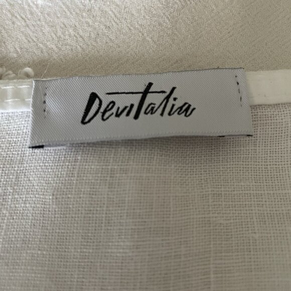 Devitalia Oversized Top OS Made In Italy White 100% Italian Linen High Low Tunic - Picture 8 of 9